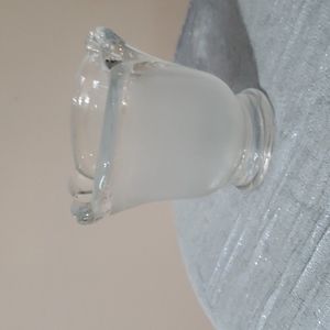 Frosted Crystal Glass Candle Holder